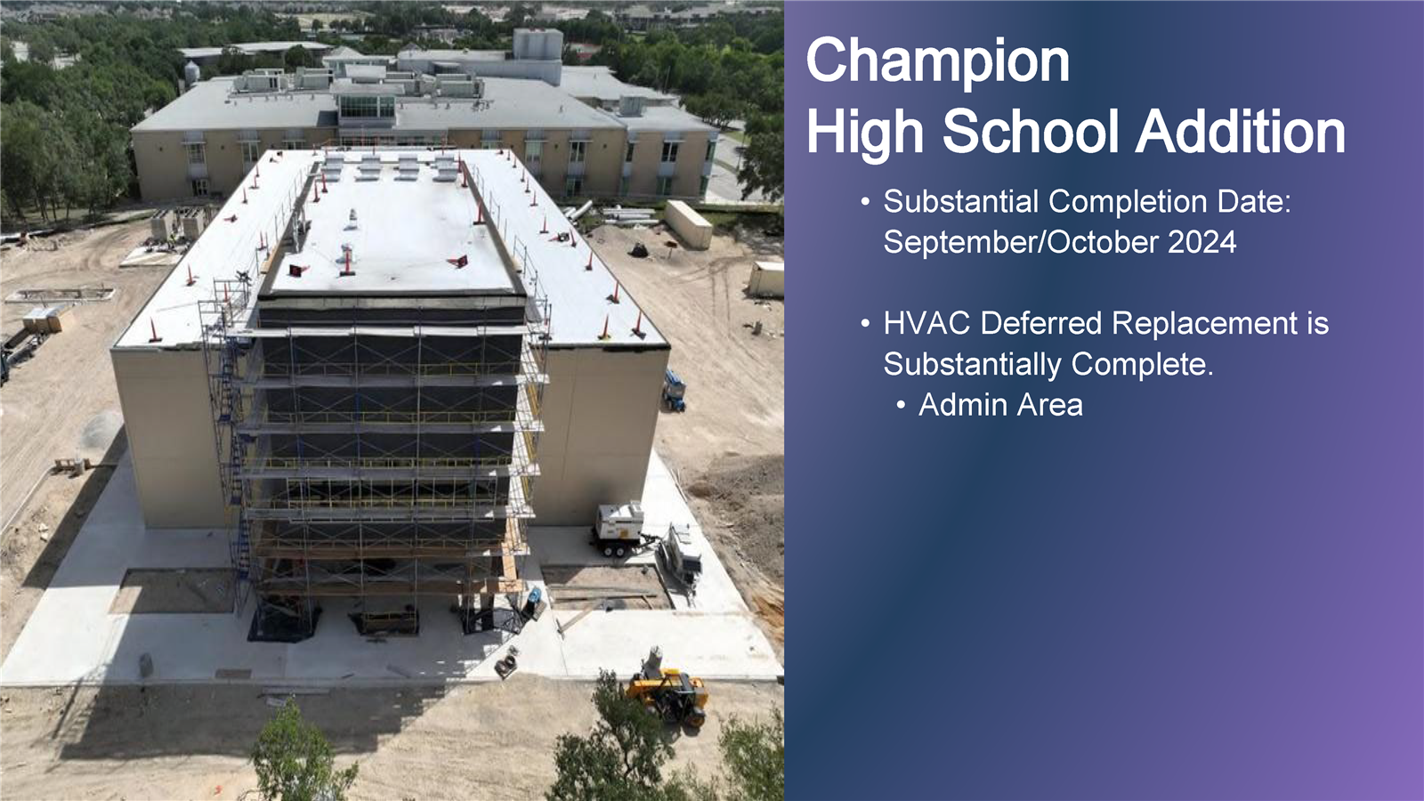 CHS P-TECH Addition Progress Update 08.24